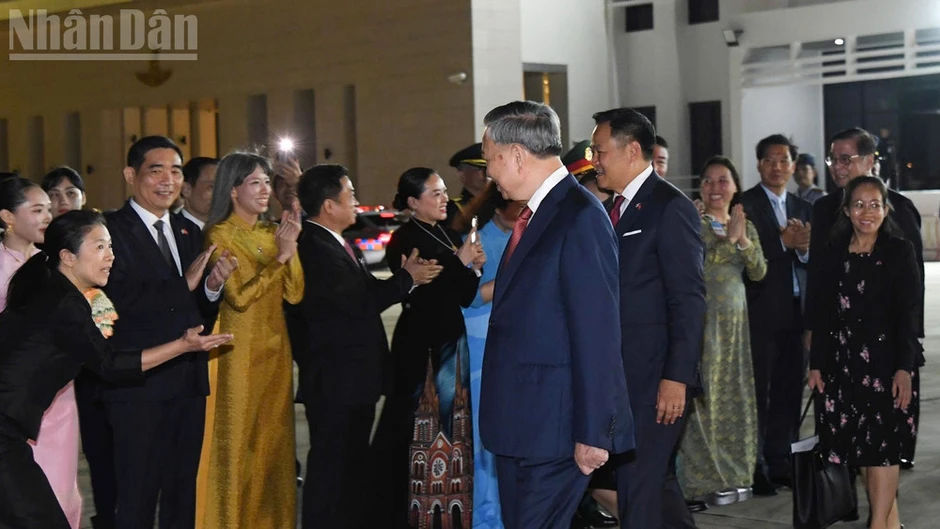 [Ảnh] Hình ảnh nổi bật trong lễ tiễn Đoàn đại biểu cấp cao Việt Nam tại Bangkok, Thái Lan
