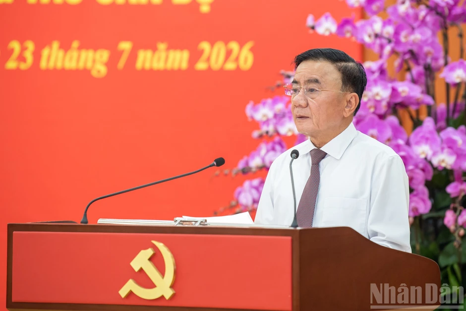 [Ảnh] Hội nghị công bố các Quyết định của Bộ Chính trị, Ban Bí thư về công tác cán bộ
