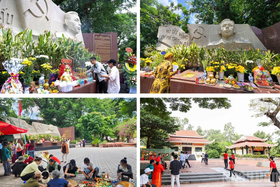 [Ảnh] Khách thập phương thành kính tri ân các Anh hùng liệt sĩ tại Công viên Lê Thị Riêng