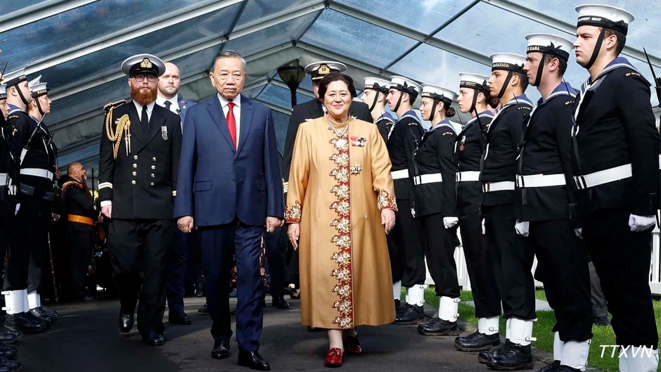 [Ảnh] Lễ đón chính thức Tổng Bí thư, Chủ tịch nước Tô Lâm thăm cấp Nhà nước tới New Zealand