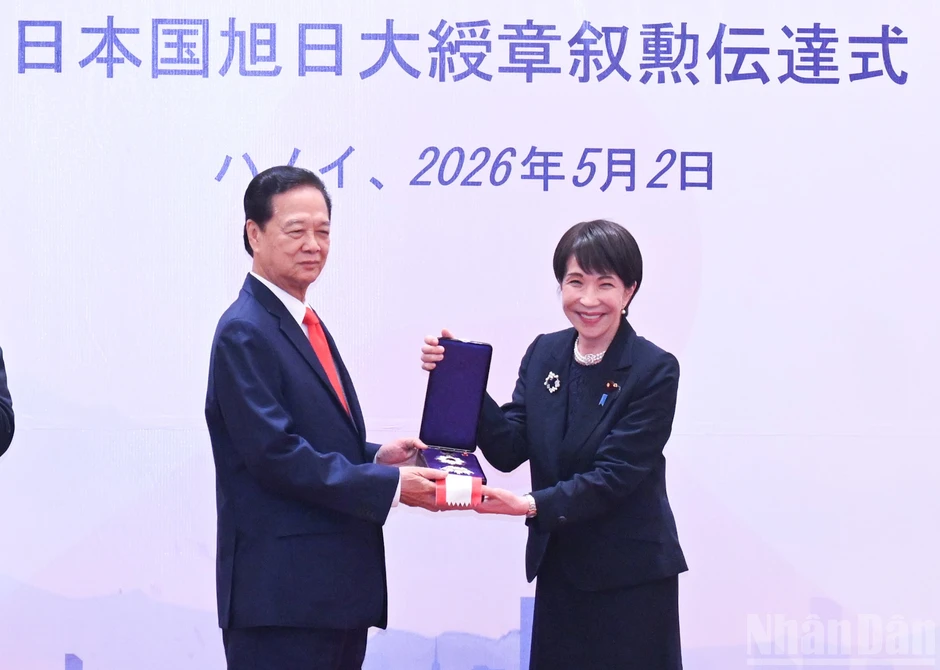 [Ảnh] Nhật Bản trao Huân chương Mặt trời mọc, tặng nguyên lãnh đạo Đảng, Nhà nước Việt Nam