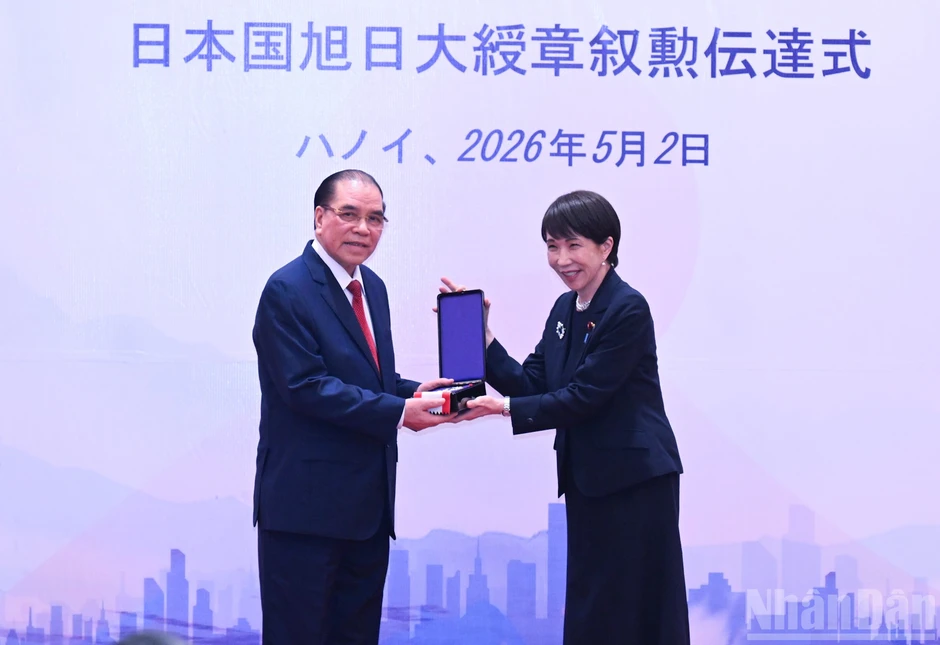 [Ảnh] Nhật Bản trao Huân chương Mặt trời mọc, tặng nguyên lãnh đạo Đảng, Nhà nước Việt Nam