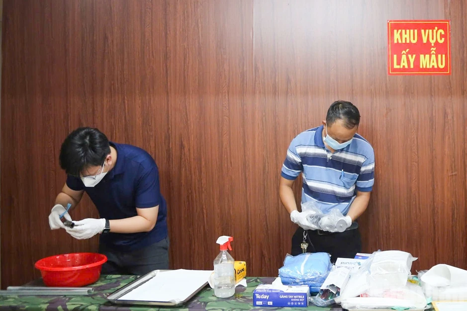 [Ảnh] Quy tập hai hài cốt liệt sĩ tại Công viên Lê Thị Riêng