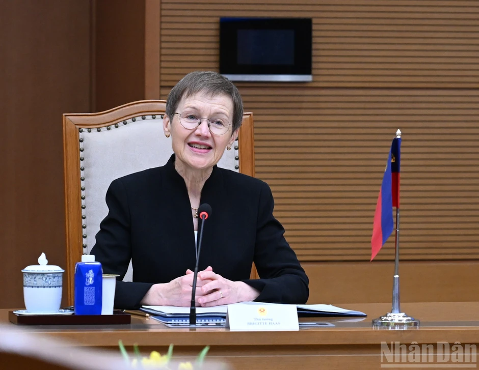 [Ảnh] Thủ tướng Lê Minh Hưng hội đàm với Thủ tướng Công quốc Liechtenstein Brigitte Haas