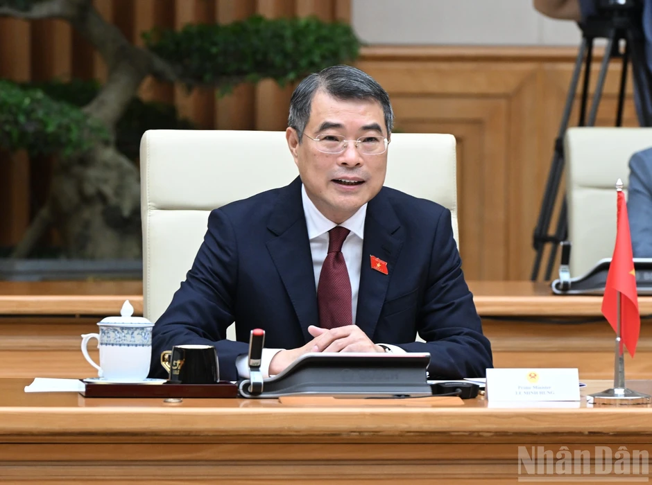 [Ảnh] Thủ tướng Lê Minh Hưng hội kiến Tổng thống Hàn Quốc Lee Jae Myung