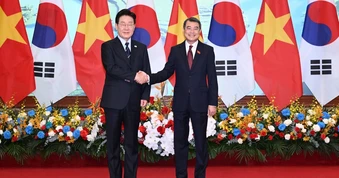 [Ảnh] Thủ tướng Lê Minh Hưng hội kiến Tổng thống Hàn Quốc Lee Jae Myung
