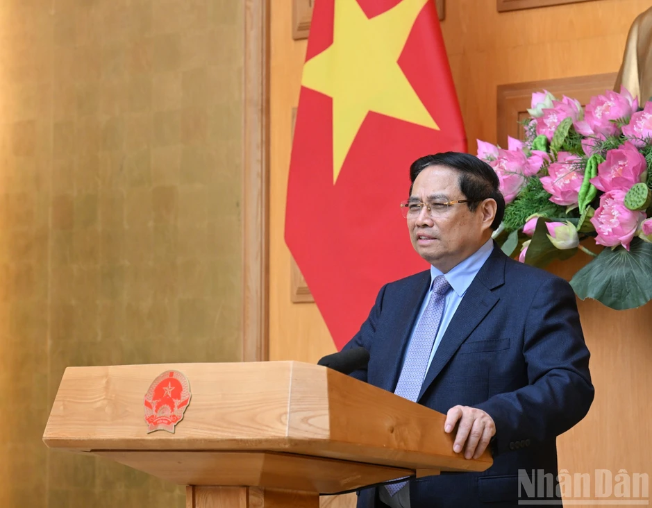 [Ảnh] Thủ tướng Phạm Minh Chính chủ trì cuộc đối thoại với các doanh nghiệp Nhật Bản