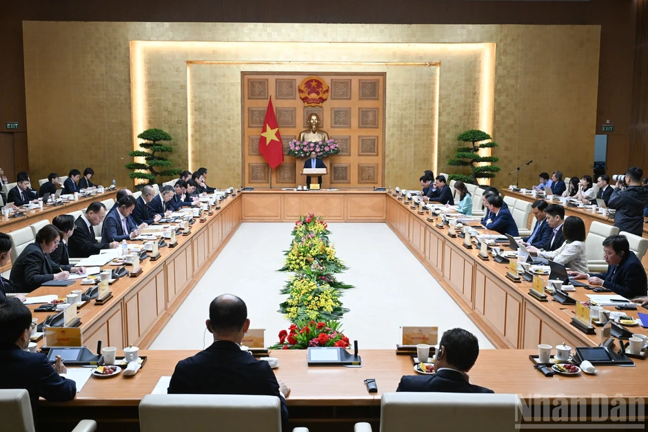 [Ảnh] Thủ tướng Phạm Minh Chính chủ trì cuộc đối thoại với các doanh nghiệp Nhật Bản