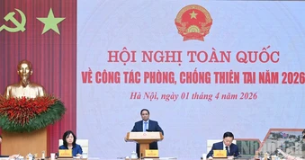 [Ảnh] Thủ tướng Phạm Minh Chính chủ trì Hội nghị toàn quốc về công tác phòng, chống thiên tai năm 2026