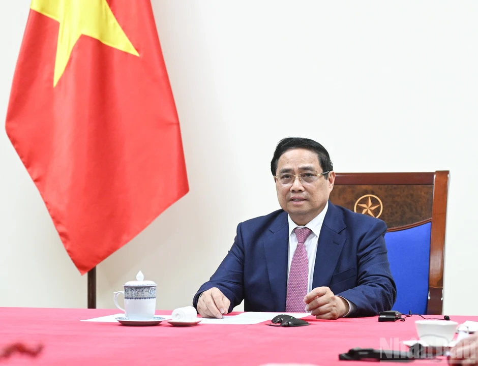 [Ảnh] Thủ tướng Phạm Minh Chính điện đàm với Tổng thống Angola João Manuel Gonçalves Lourenço