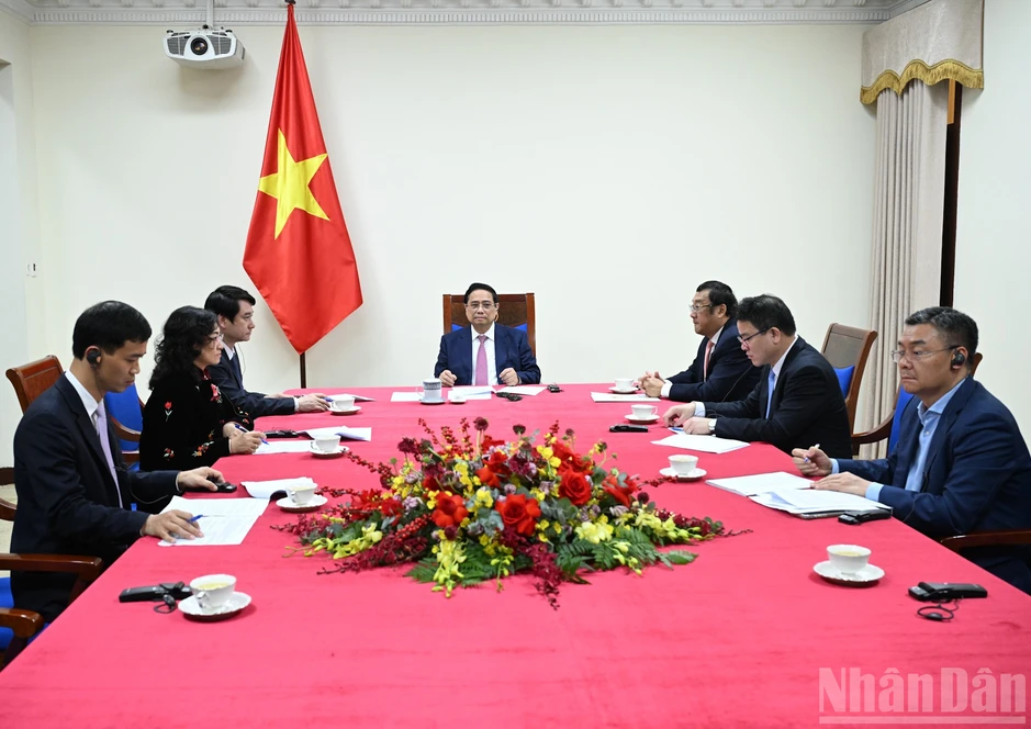 [Ảnh] Thủ tướng Phạm Minh Chính điện đàm với Tổng thống Angola João Manuel Gonçalves Lourenço