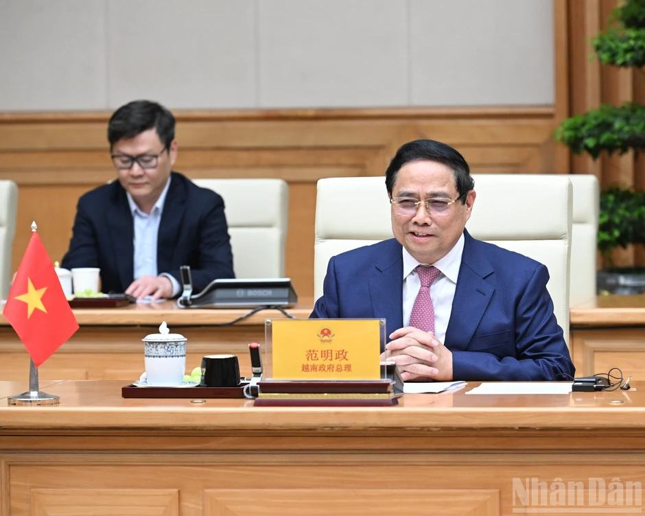 [Ảnh] Thủ tướng Phạm Minh Chính tiếp Bộ trưởng Ngoại giao, Quốc phòng, Công an Trung Quốc