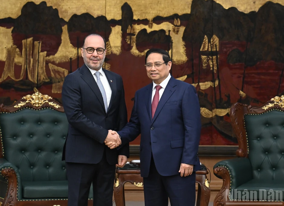 [Ảnh] Thủ tướng Phạm Minh Chính tiếp Đại sứ đặc mệnh toàn quyền Nhà nước Qatar Khalid Ali Abdullah Abel
