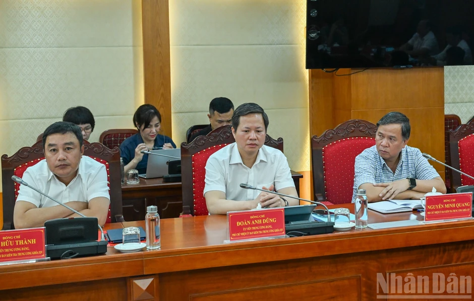[Ảnh] Thường trực Ban Bí thư Trần Cẩm Tú làm việc với Uỷ ban Kiểm tra Trung ương
