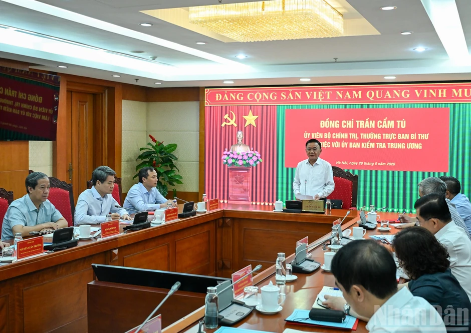 [Ảnh] Thường trực Ban Bí thư Trần Cẩm Tú làm việc với Uỷ ban Kiểm tra Trung ương