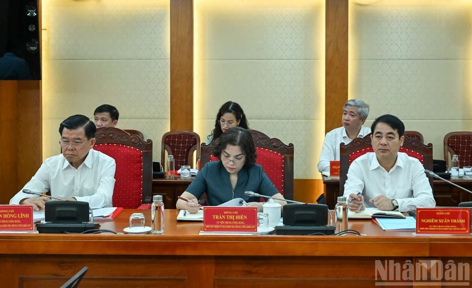 [Ảnh] Thường trực Ban Bí thư Trần Cẩm Tú làm việc với Uỷ ban Kiểm tra Trung ương