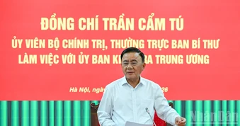 [Ảnh] Thường trực Ban Bí thư Trần Cẩm Tú làm việc với Uỷ ban Kiểm tra Trung ương