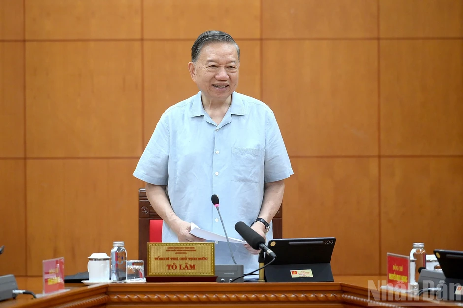 [Ảnh] Tổng Bí thư, Chủ tịch nước Tô Lâm chủ trì cuộc họp của Thường trực Ban Chỉ đạo Trung ương về phát triển khoa học công nghệ, đổi mới sáng tạo và chuyển đổi số