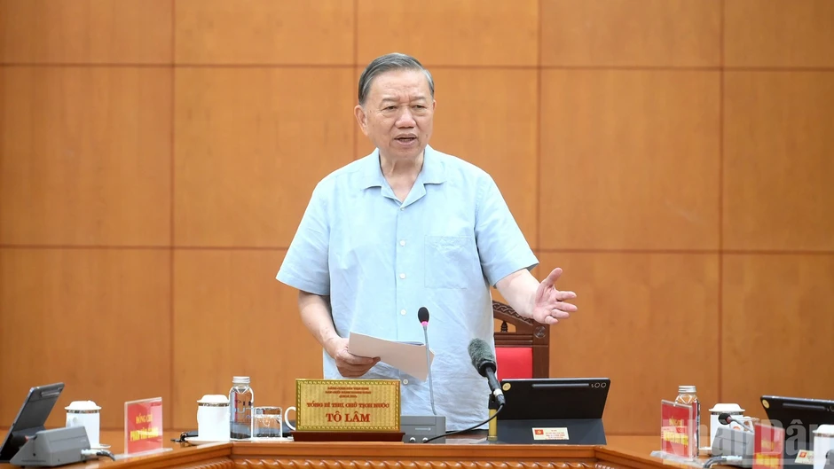 [Ảnh] Tổng Bí thư, Chủ tịch nước Tô Lâm chủ trì cuộc làm việc cho ý kiến về công tác nghiên cứu khoa học cơ bản