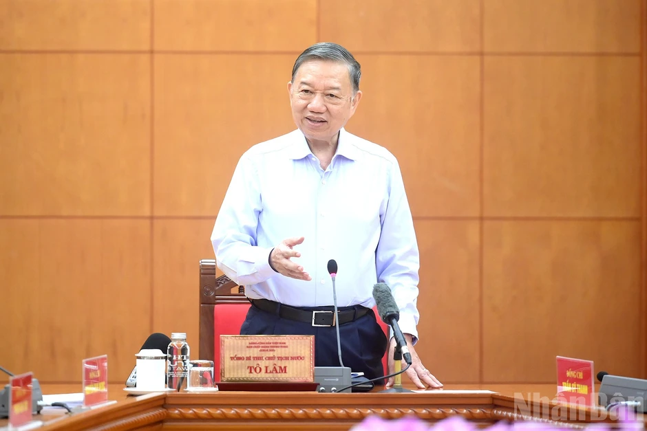 [Ảnh] Tổng Bí thư, Chủ tịch nước Tô Lâm chủ trì cuộc làm việc về tái cơ cấu Tập đoàn Công nghiệp Than-Khoáng sản Việt Nam
