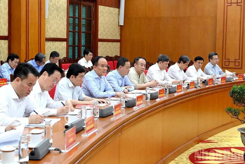 [Ảnh] Tổng Bí thư, Chủ tịch nước Tô Lâm chủ trì cuộc làm việc với Ban Chính sách, chiến lược Trung ương về phát triển công nghiệp vật liệu