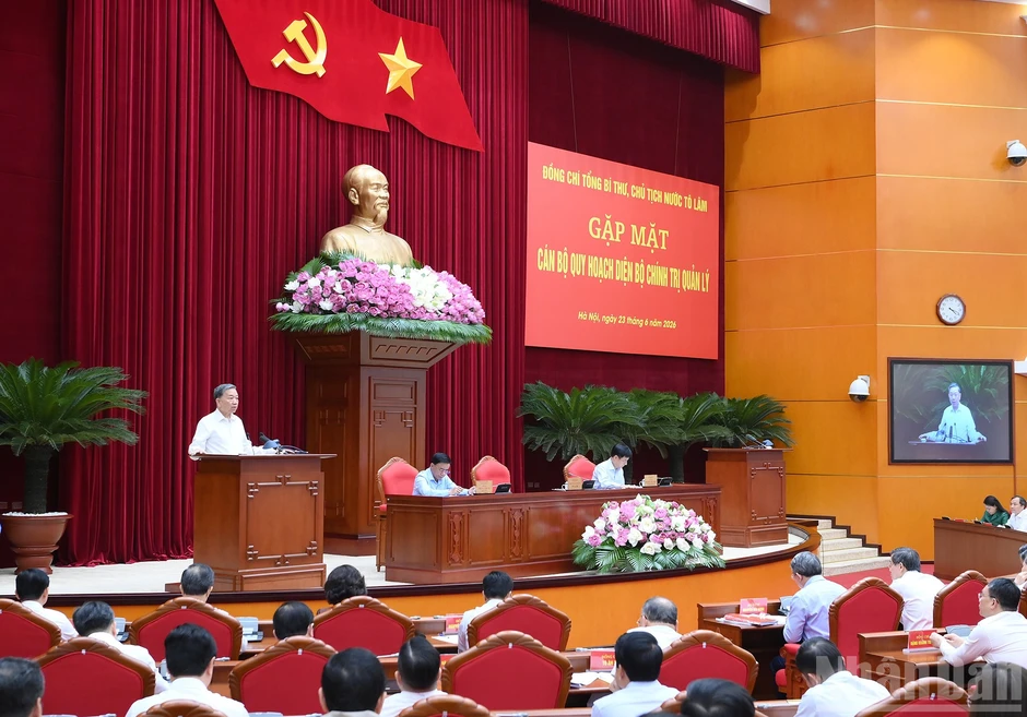 [Ảnh] Tổng Bí thư, Chủ tịch nước Tô Lâm chủ trì gặp mặt cán bộ quy hoạch diện Bộ Chính trị quản lý