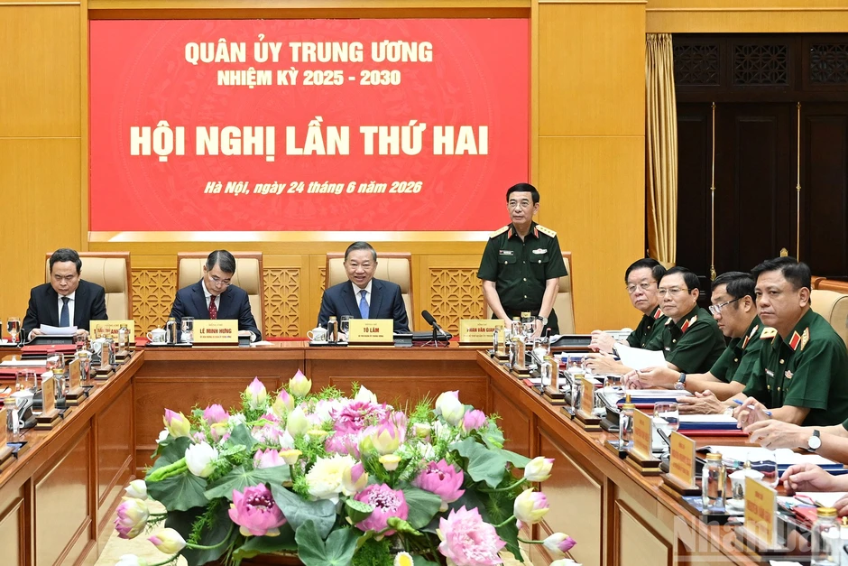 [Ảnh] Tổng Bí thư, Chủ tịch nước Tô Lâm chủ trì Hội nghị Quân ủy Trung ương lần thứ hai, nhiệm kỳ 2025-2030