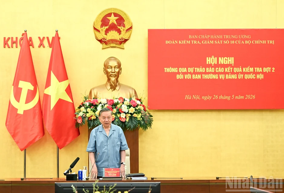 [Ảnh] Tổng Bí thư, Chủ tịch nước Tô Lâm chủ trì Hội nghị thông qua dự thảo Báo cáo kết quả kiểm tra đợt 2 đối với Ban Thường vụ Đảng ủy Quốc hội