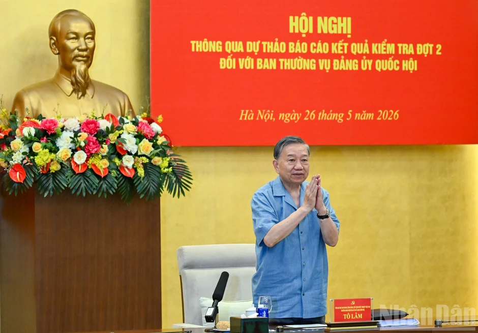 [Ảnh] Tổng Bí thư, Chủ tịch nước Tô Lâm chủ trì Hội nghị thông qua dự thảo Báo cáo kết quả kiểm tra đợt 2 đối với Ban Thường vụ Đảng ủy Quốc hội