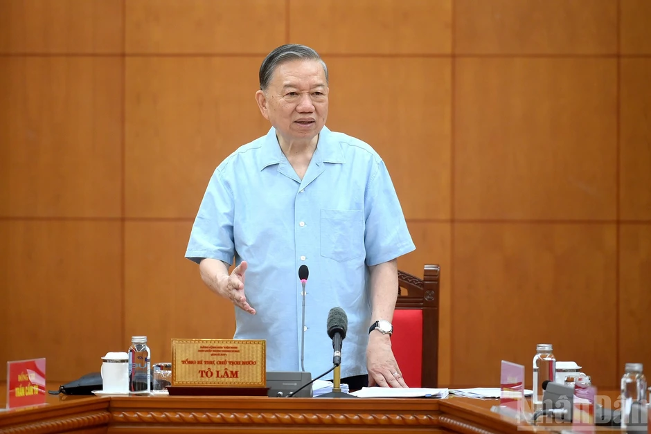 [Ảnh] Tổng Bí thư, Chủ tịch nước Tô Lâm chủ trì làm việc về đánh giá các nguồn lực phát triển đất nước