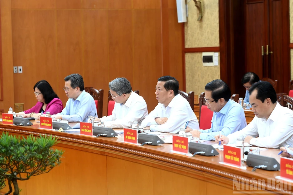 [Ảnh] Tổng Bí thư, Chủ tịch nước Tô Lâm chủ trì làm việc về triển khai thực hiện Chỉ thị số 34-CT/TW của Ban Bí thư