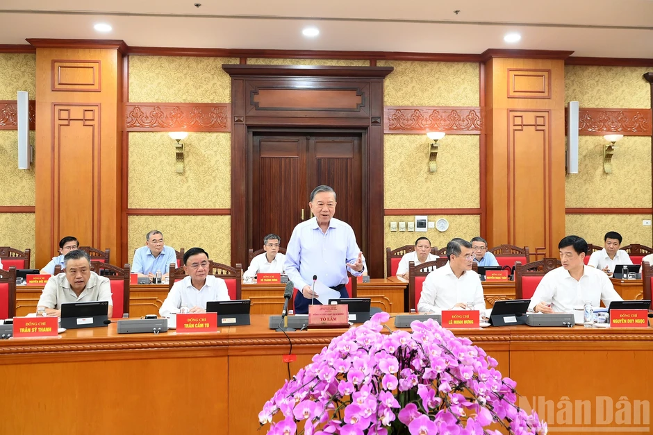 [Ảnh] Tổng Bí thư, Chủ tịch nước Tô Lâm chủ trì phiên họp Ban Chỉ đạo Trung ương về phát triển khoa học, công nghệ, đổi mới sáng tạo và chuyển đổi số