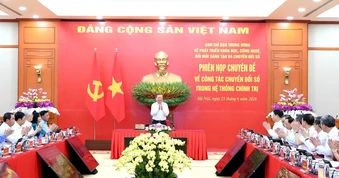 [Ảnh] Tổng Bí thư, Chủ tịch nước Tô Lâm chủ trì phiên họp chuyên đề về công tác chuyển đổi số trong hệ thống chính trị