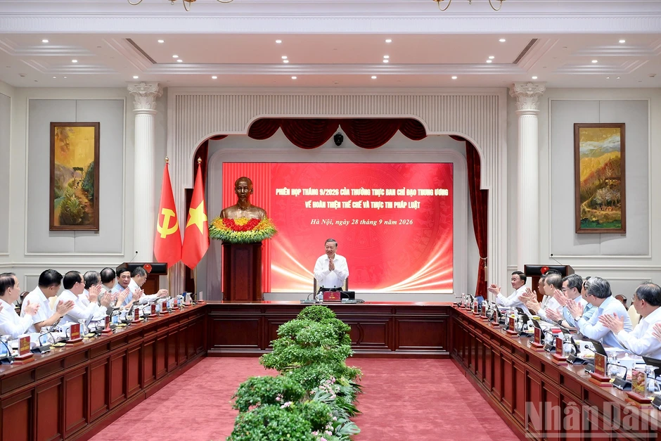 [Ảnh] Tổng Bí thư, Chủ tịch nước Tô Lâm chủ trì phiên họp về hoàn thiện thể chế và thực thi pháp luật