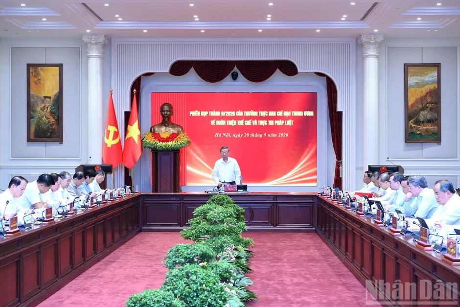 [Ảnh] Tổng Bí thư, Chủ tịch nước Tô Lâm chủ trì phiên họp về hoàn thiện thể chế và thực thi pháp luật
