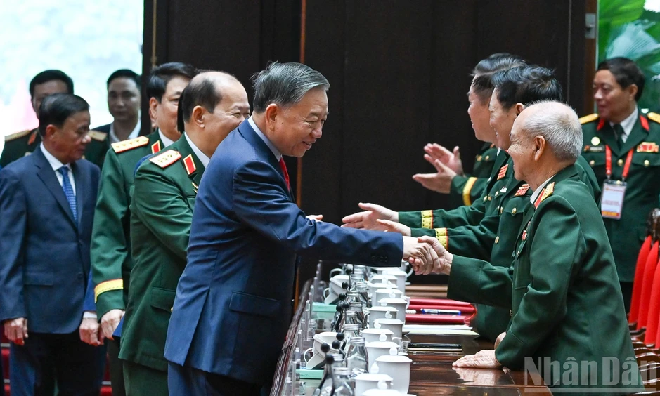 [Ảnh] Tổng Bí thư, Chủ tịch nước Tô Lâm dự Đại hội đại biểu toàn quốc Hội Cựu chiến binh lần thứ VIII