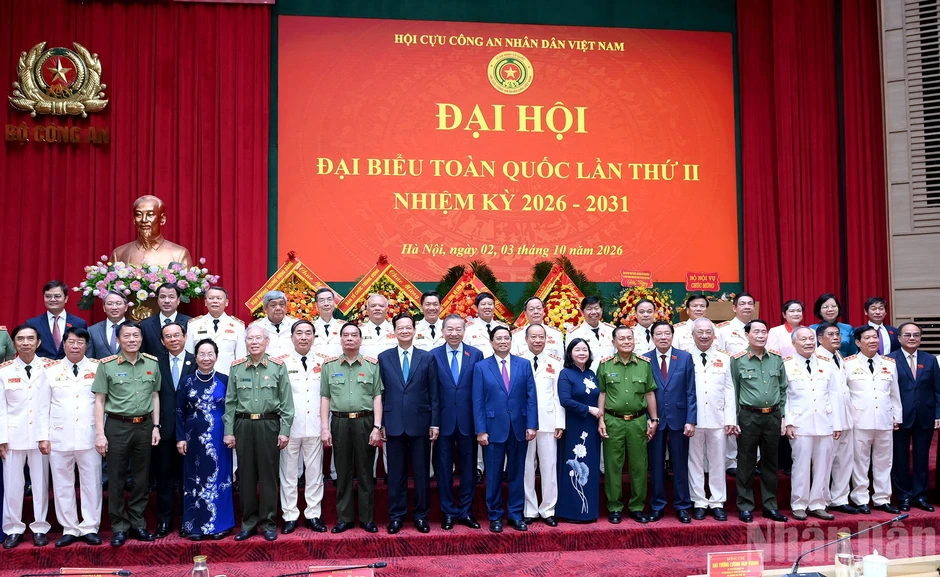 [Ảnh] Tổng Bí thư, Chủ tịch nước Tô Lâm dự Đại hội đại biểu toàn quốc Hội Cựu Công an nhân dân Việt Nam lần thứ II