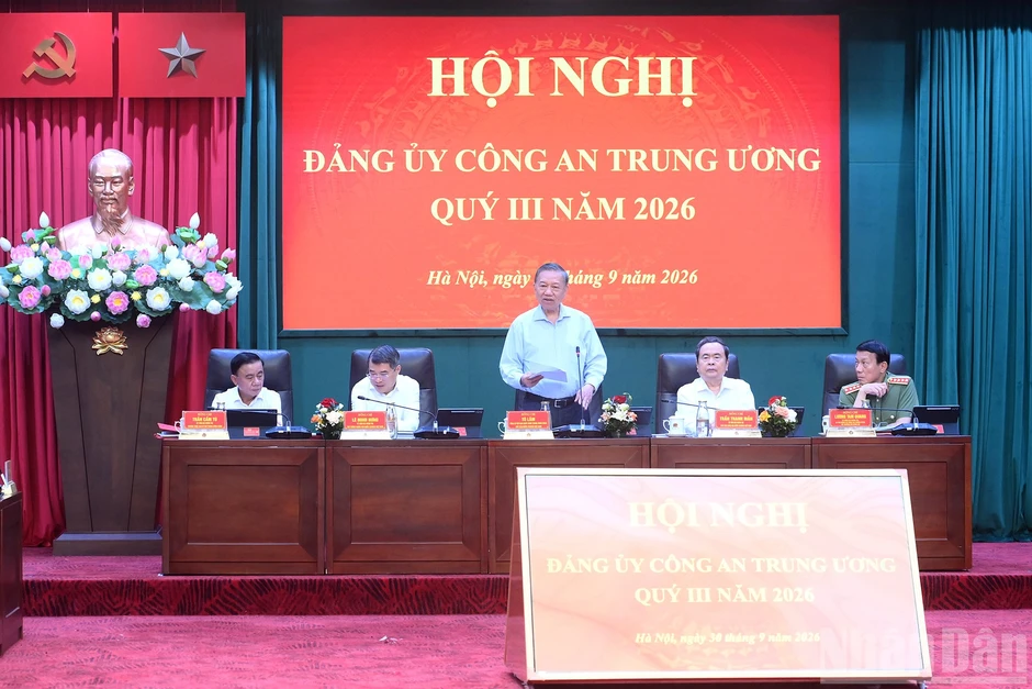 [Ảnh] Tổng Bí thư, Chủ tịch nước Tô Lâm dự Hội nghị Đảng ủy Công an Trung ương quý III năm 2026