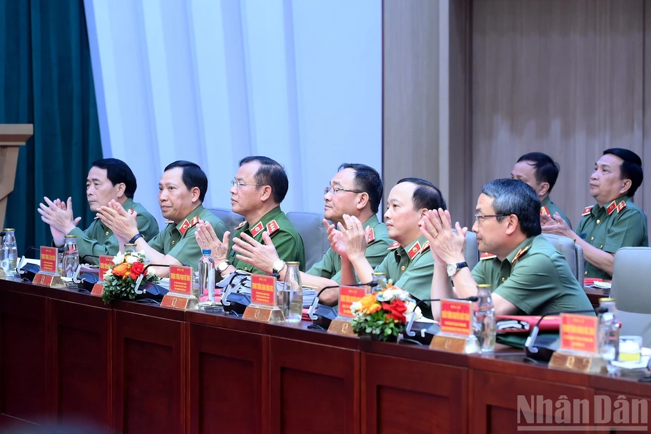 [Ảnh] Tổng Bí thư, Chủ tịch nước Tô Lâm dự Hội nghị Đảng ủy Công an Trung ương