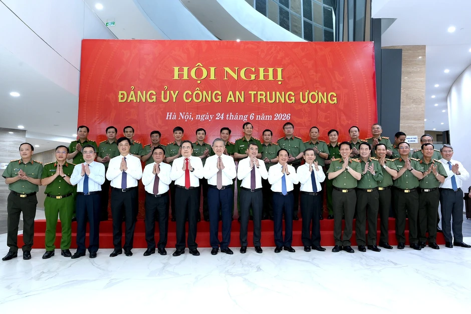 [Ảnh] Tổng Bí thư, Chủ tịch nước Tô Lâm dự Hội nghị Đảng ủy Công an Trung ương