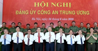 [Ảnh] Tổng Bí thư, Chủ tịch nước Tô Lâm dự Hội nghị Đảng ủy Công an Trung ương