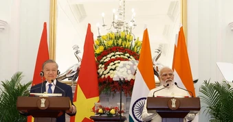 [Ảnh] Tổng Bí thư, Chủ tịch nước Tô Lâm hội đàm với Thủ tướng Ấn Độ Narendra Modi