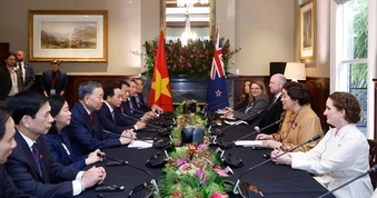 [Ảnh] Tổng Bí thư, Chủ tịch nước Tô Lâm hội đàm với Toàn quyền New Zealand