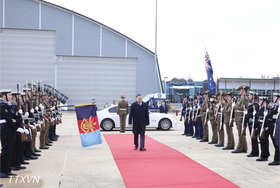 [Ảnh] Tổng Bí thư, Chủ tịch nước Tô Lâm kết thúc chuyến thăm Australia, lên đường thăm New Zealand
