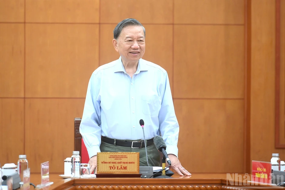 [Ảnh] Tổng Bí thư, Chủ tịch nước Tô Lâm làm việc về phát triển thể dục, thể thao trong giai đoạn mới