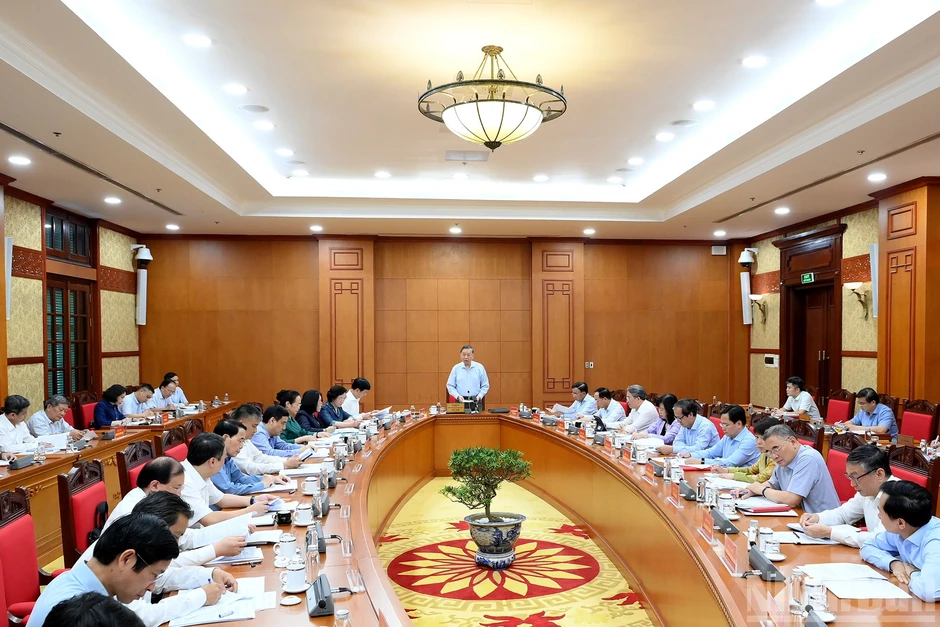 [Ảnh] Tổng Bí thư, Chủ tịch nước Tô Lâm làm việc về phát triển thể dục, thể thao trong giai đoạn mới