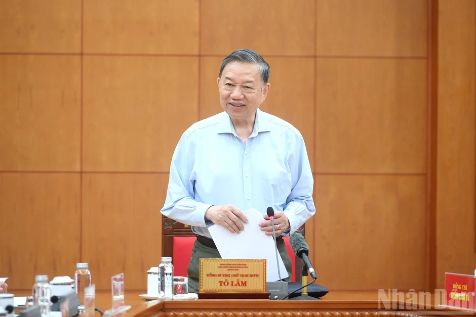 [Ảnh] Tổng Bí thư, Chủ tịch nước Tô Lâm làm việc về phát triển thể dục, thể thao trong giai đoạn mới