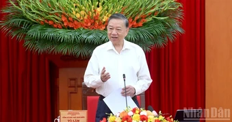[Ảnh] Tổng Bí thư, Chủ tịch nước Tô Lâm làm việc với Ban Chính sách, chiến lược Trung ương