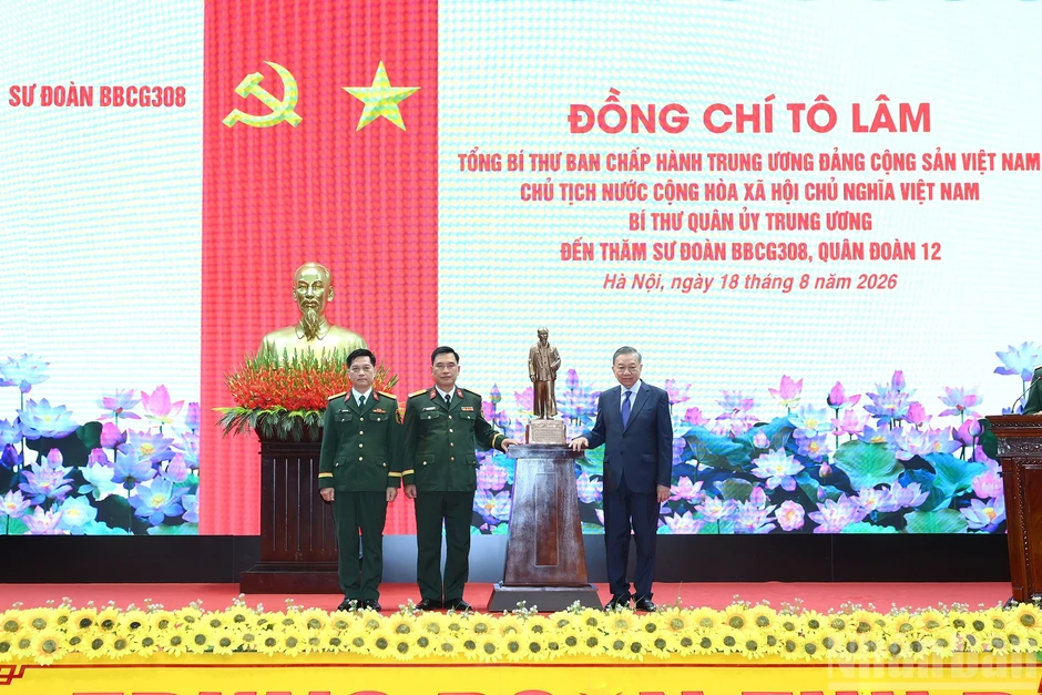 [Ảnh] Tổng Bí thư, Chủ tịch nước Tô Lâm thăm và làm việc với Sư đoàn 308, Quân đoàn 12