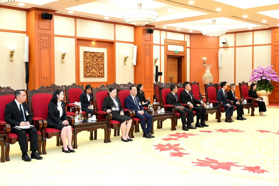 [Ảnh] Tổng Bí thư, Chủ tịch nước Tô Lâm tiếp Chủ tịch Quốc hội kiêm Chủ tịch Hạ viện Vương quốc Thái Lan Sophon Zaram